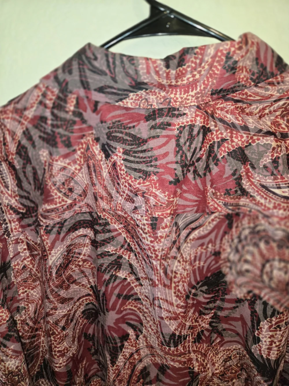 Coldwater Creek Men's Long-Sleeve Paisley Button-Up Shirt - Burgundy